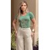 034534 - Blusa Manga Curta Estampa em Silk